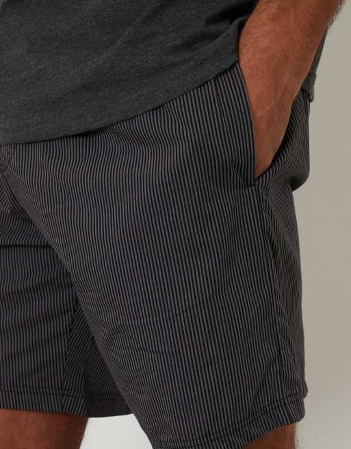 Threadbare Stripe short pyjama set in grey, 2 of 4