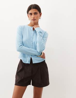 Threadbare Suedette Shorts In Brown