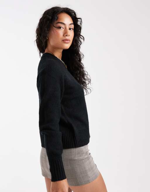 Threadbare – Svart kofta med rund halsringning och knappar, 4 av 4