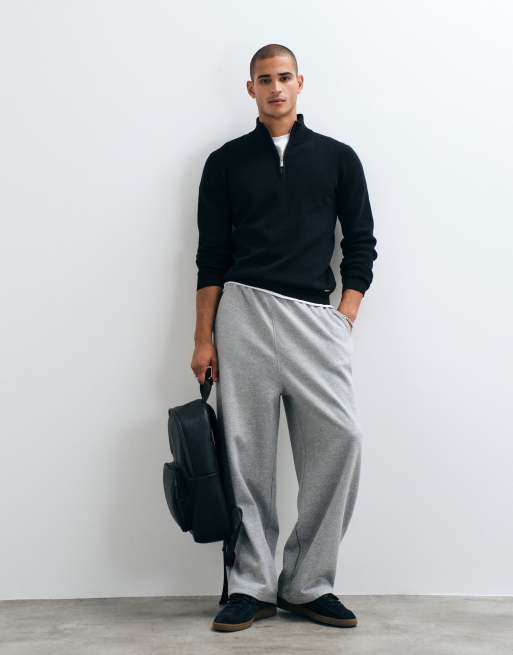 Threadbare sweat-shirt classique zippé 1/4 noir, 2 de 5