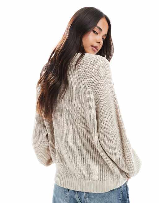 Threadbare – Sweter w kolorze złamanej bieli z okrągłym dekoltem, 4 z 4