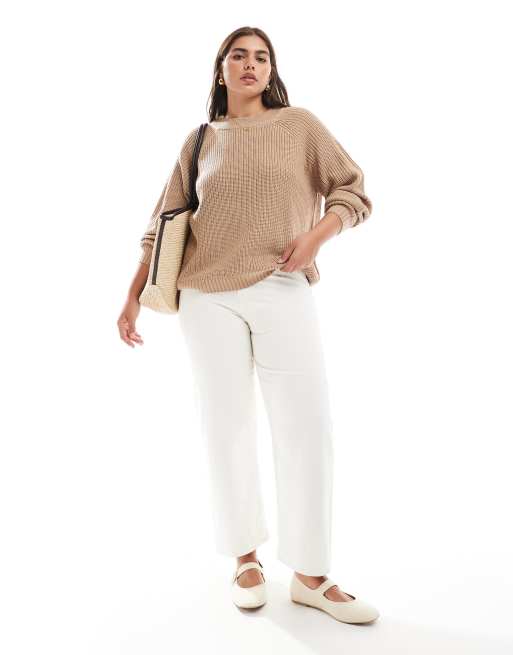 Threadbare – Sweter z okrągłym dekoltem w ciepłym odcieniu taupe, 2 z 4