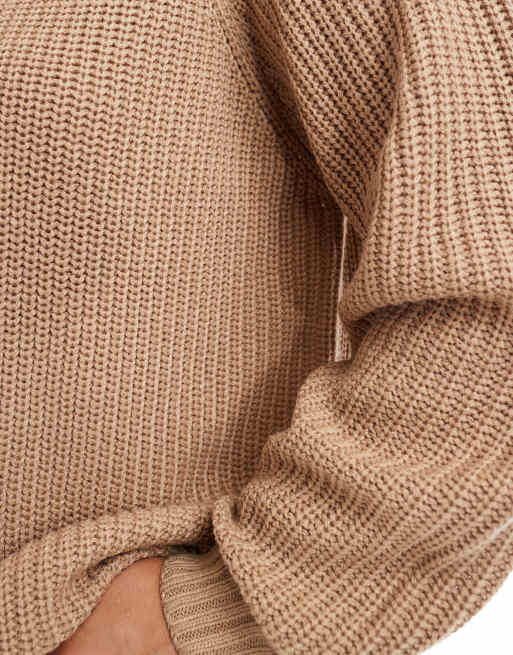 Threadbare – Sweter z okrągłym dekoltem w ciepłym odcieniu taupe, 4 z 4
