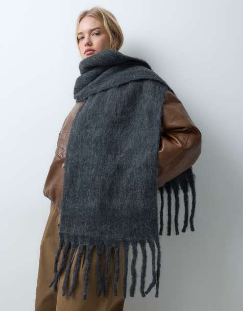 Threadbare szalik oversize w kolorze antracytowym - view 1