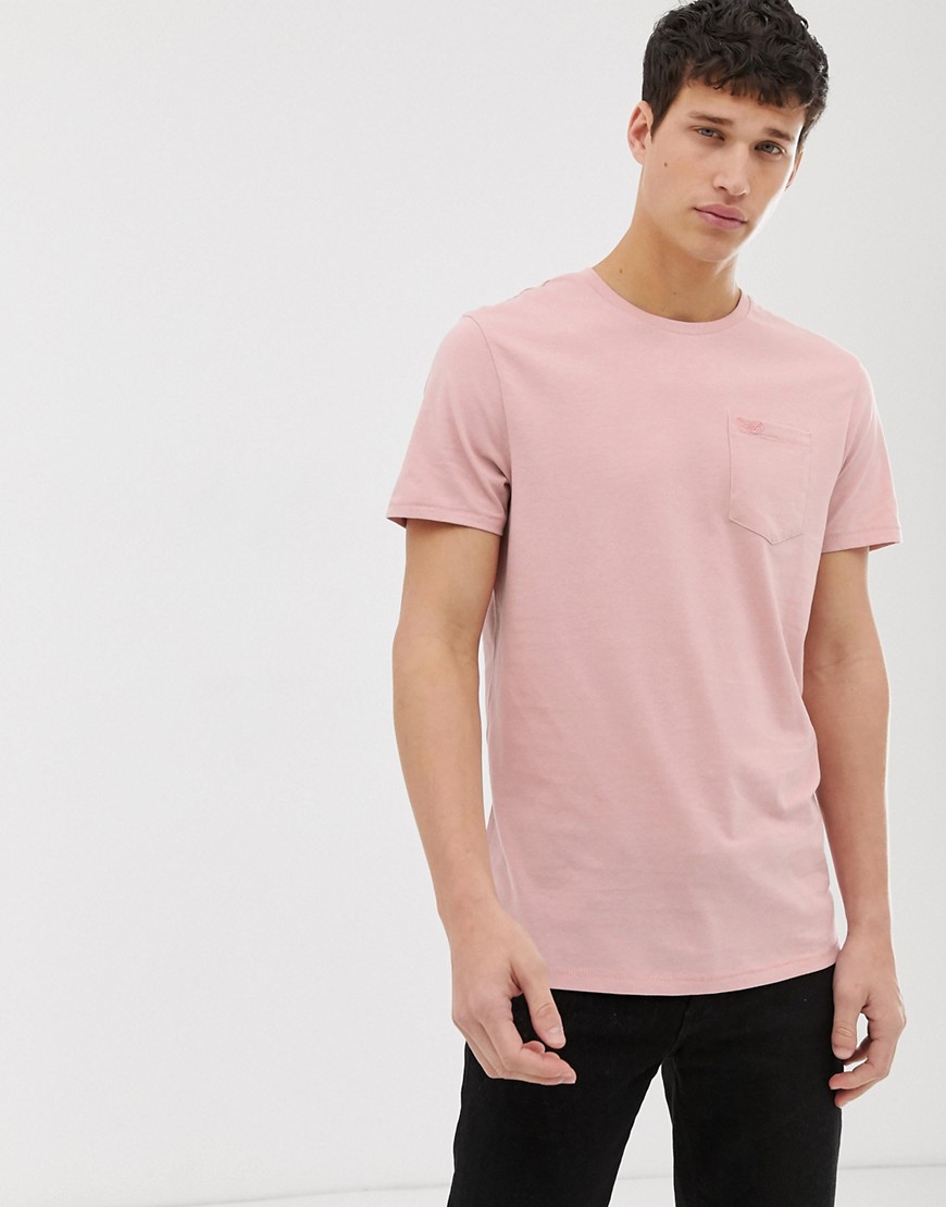 Threadbare – T-shirt med ficka-Rosa