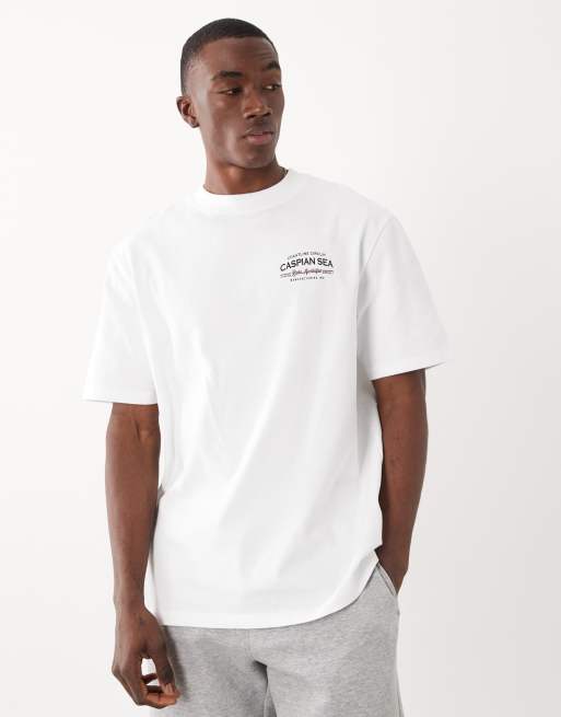 Threadbare – T-shirt med Kaspiska havet-tryck baktill, 3 av 5