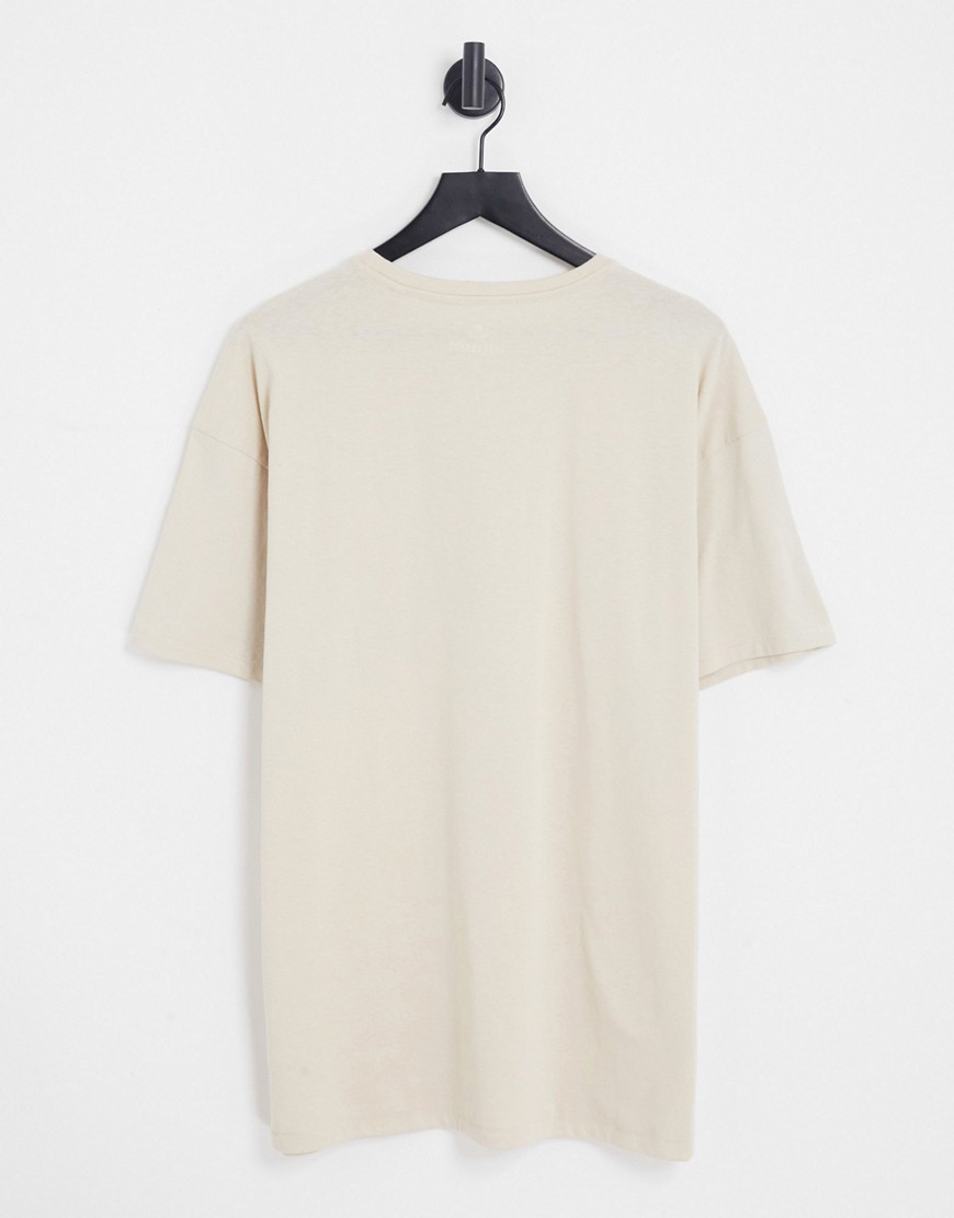 T-shirt oversize sabbia con tasca-Neutro - Threadbare T-shirt donna  - immagine2