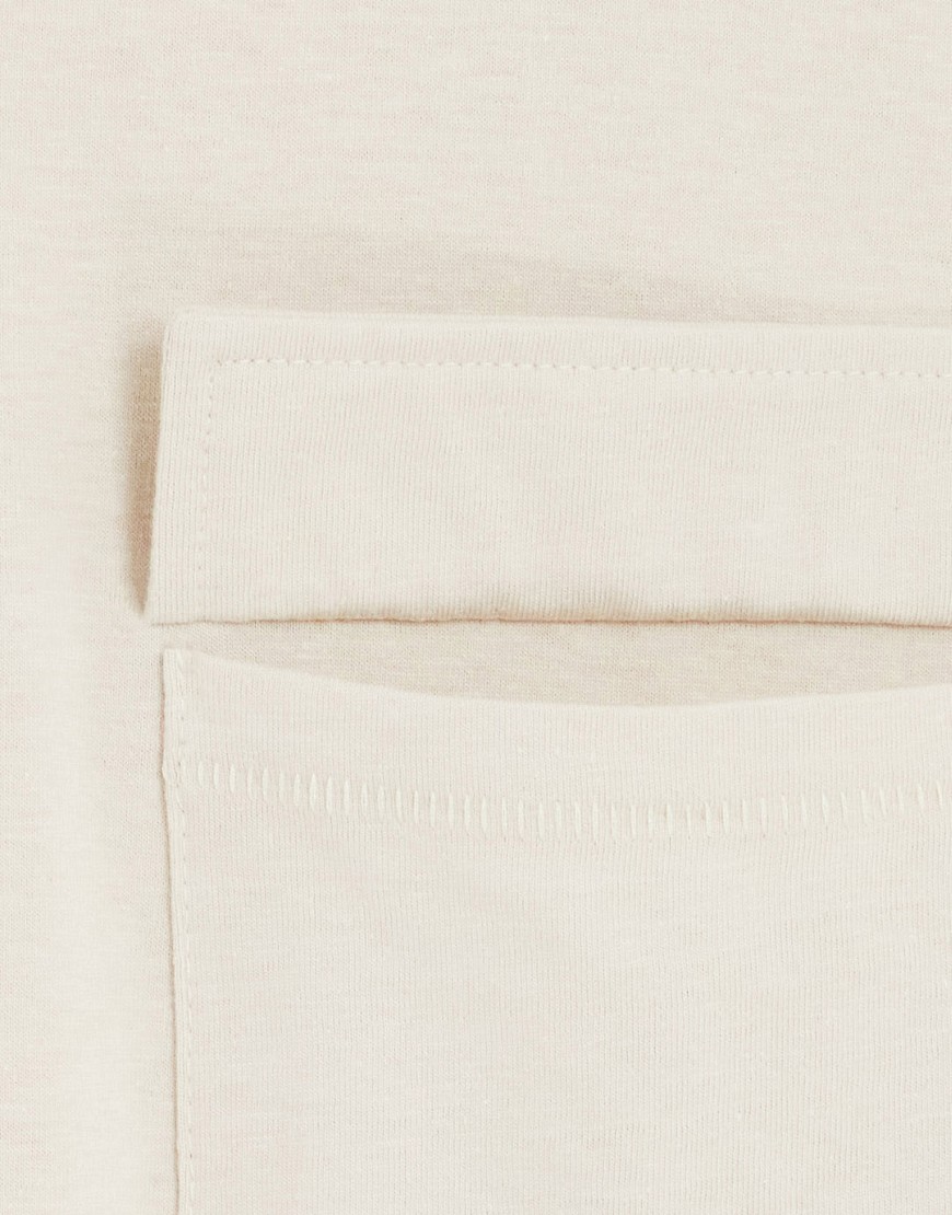 T-shirt oversize sabbia con tasca-Neutro - Threadbare T-shirt donna  - immagine1