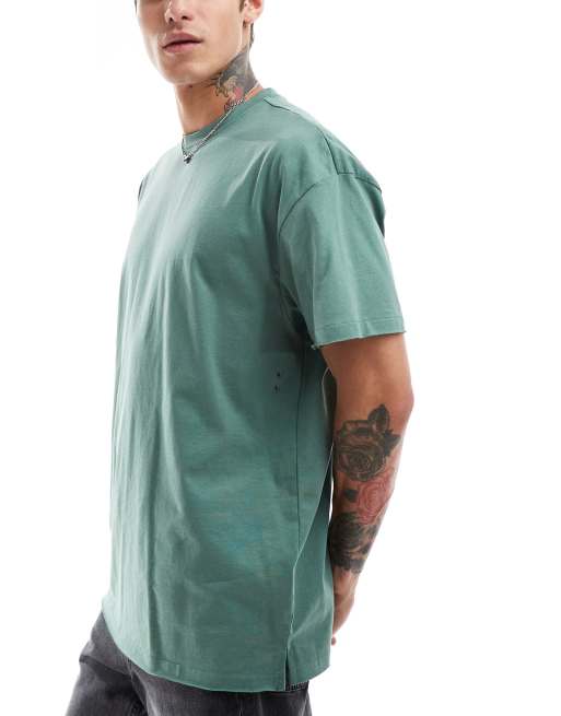 Threadbare - T-shirt oversize - Vert forêt