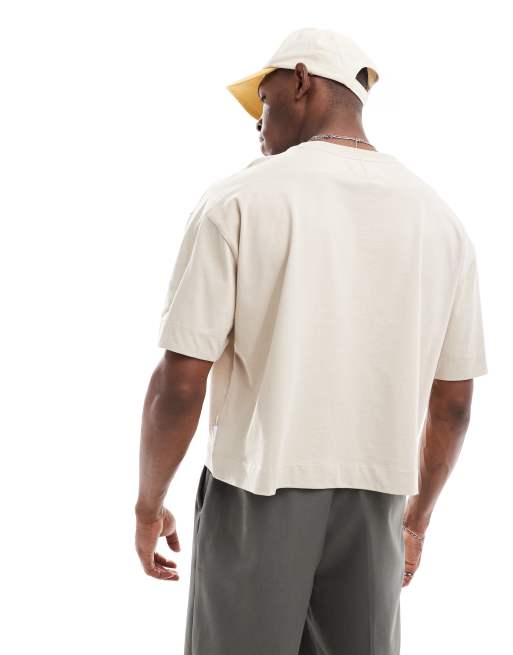 Threadbare - T-shirt squadrata 220 gsm color pietra, 4 di 4