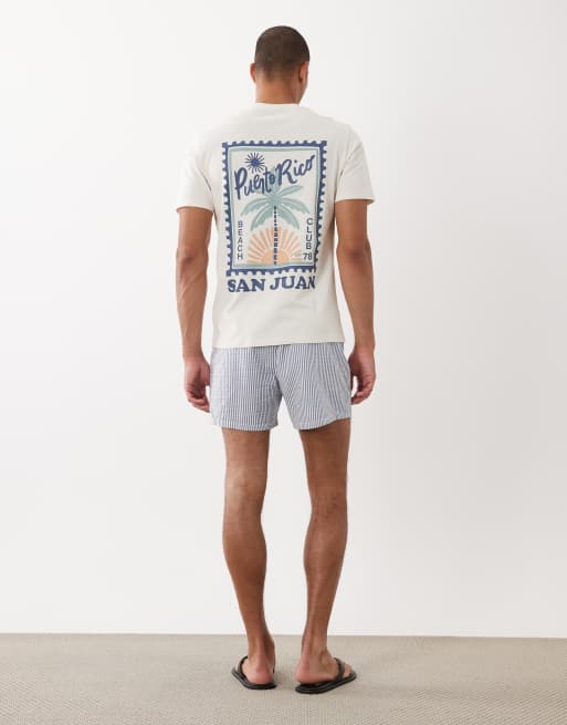 Threadbare – T-shirt w kolorze ecru z krótkimi rękawami i nadrukiem na plecach, 4 z 5