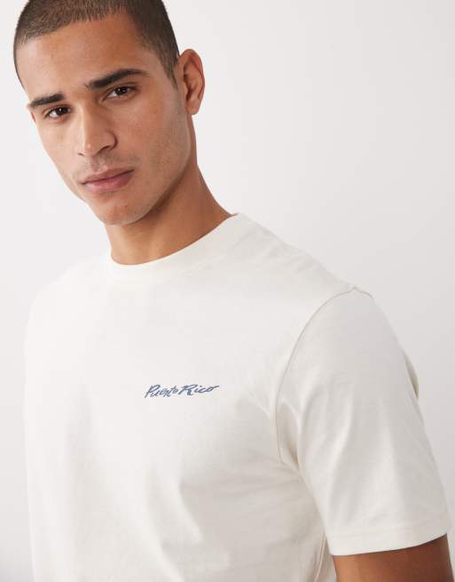 Threadbare – T-shirt w kolorze ecru z krótkimi rękawami i nadrukiem na plecach, 5 z 5
