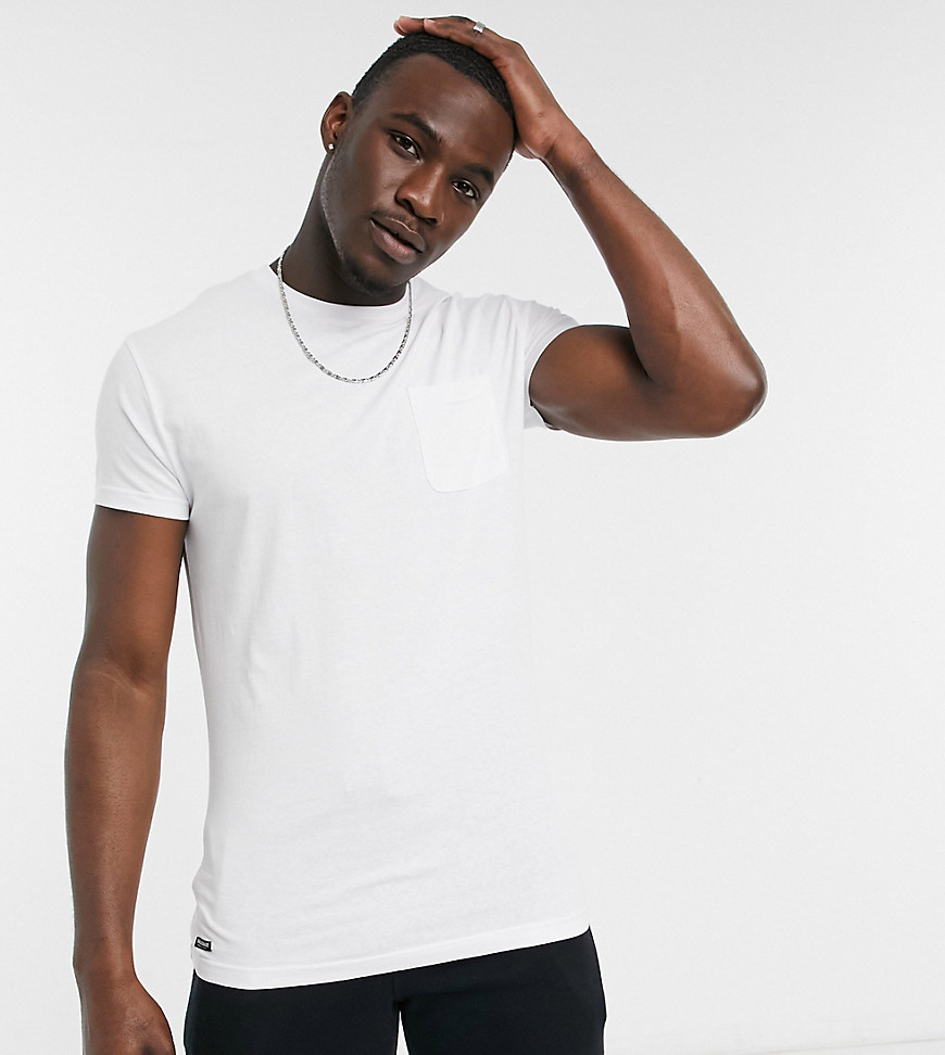 Threadbare Tall basic pocket t-shirt in white