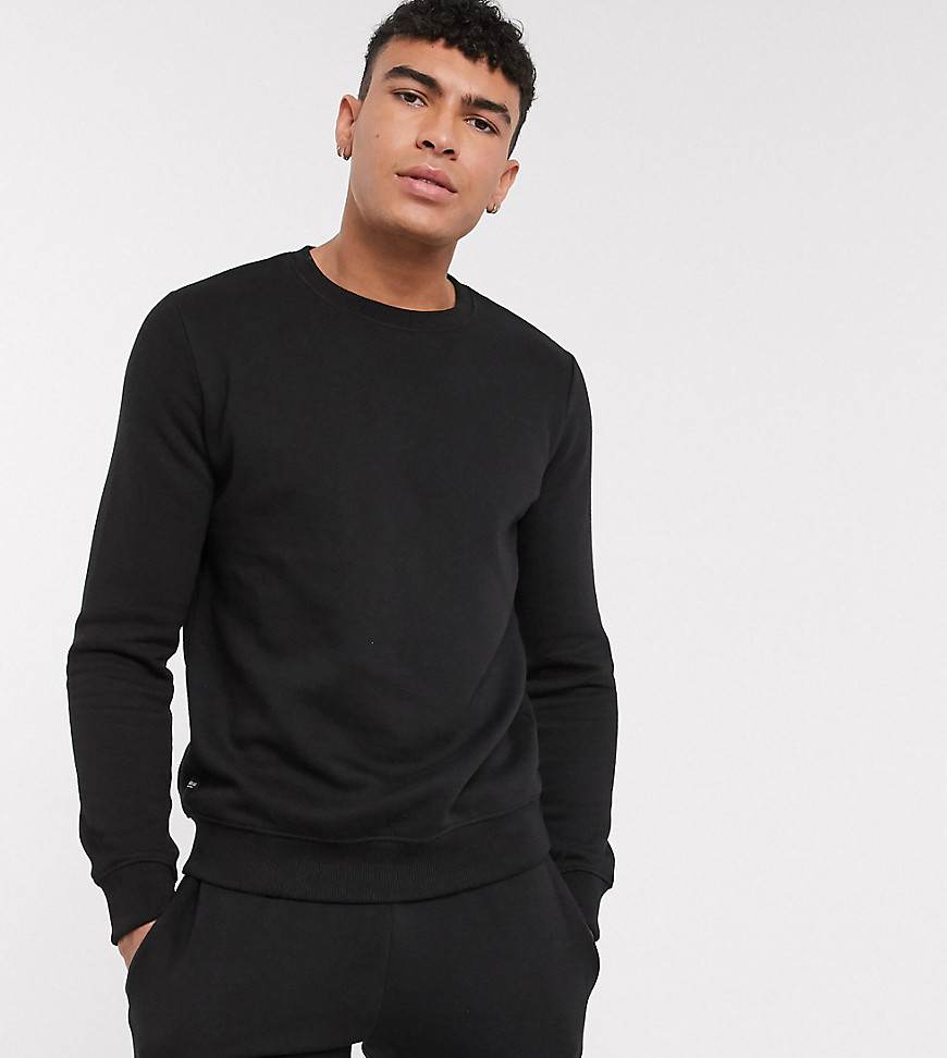 Threadbare - Tall - Basic sweatshirt in zwart
