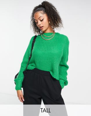 Threadbare Tall - Bea - Cropped trui in felgroen