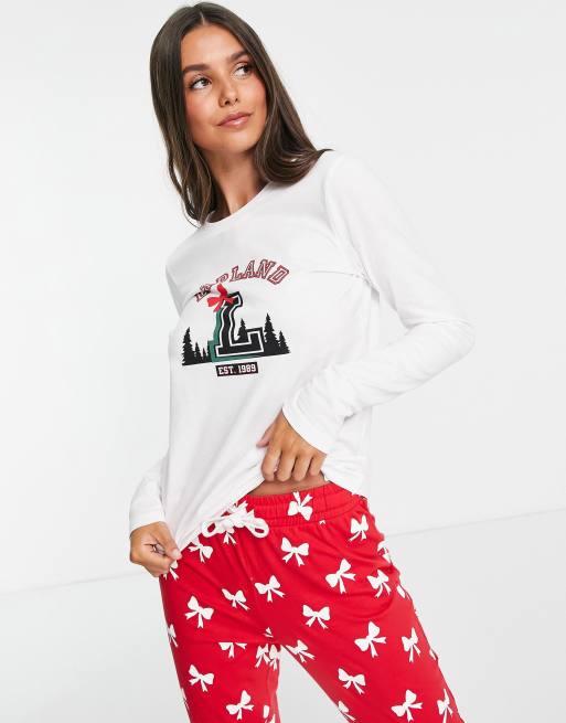 Red and discount white christmas pyjamas