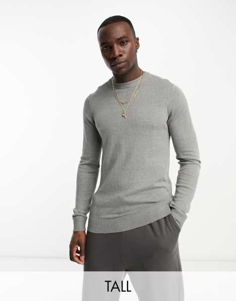 Threadbare Tall cotton turtle neck jumper in oatmilk