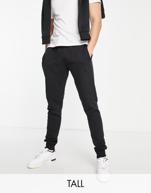 Threadbare Tall – Czarne dopasowane joggersy