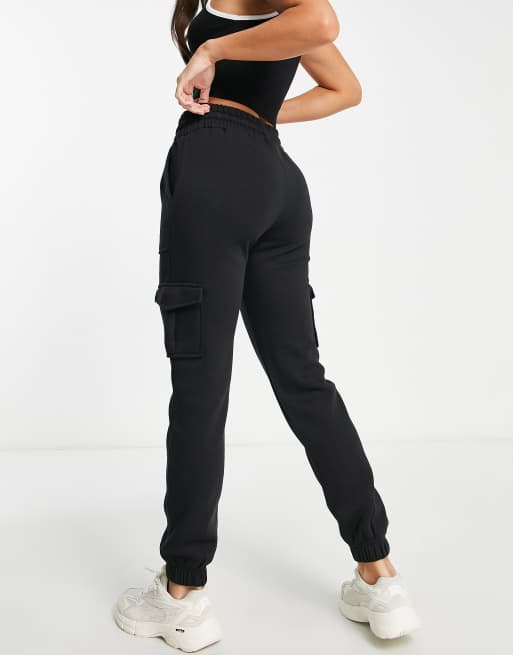 Threadbare Tall Donna cargo joggers in black, 2 of 4