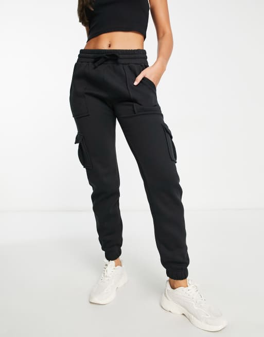 Threadbare Tall Donna cargo joggers in black, 4 of 4
