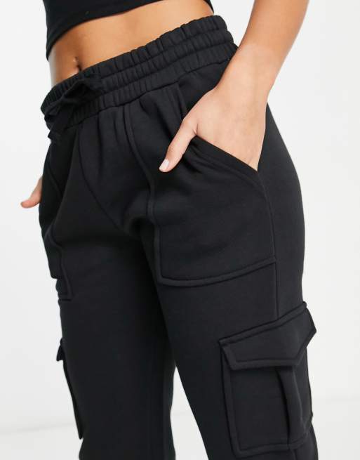 Threadbare Tall - Donna - Sorte cargo-joggingbukser, 3 af 4
