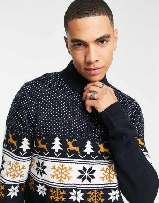 Black and outlet gold christmas jumper