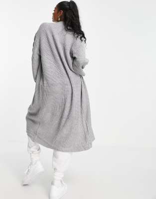 maxi grey cardigan