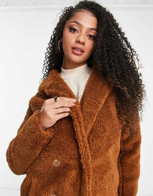 Mid length cheap teddy bear coat