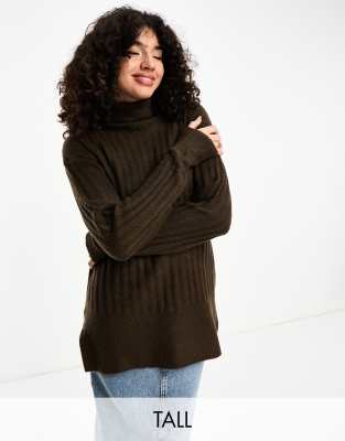 Générique Pull Long Femme Hiver Chaud Pull à Col Roulé Pour Femme Avec Col Roulé épais VêTement Pour Ronde (Beige, S