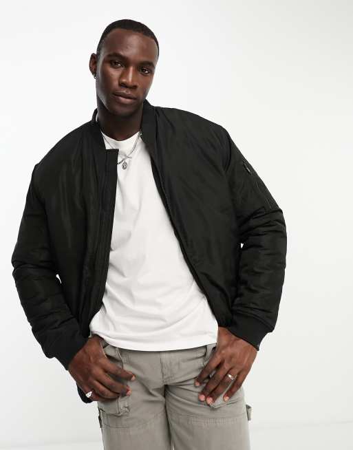 Bomber jacket clearance and collared shirt