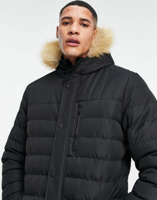 mens parka jacket with real fur hood