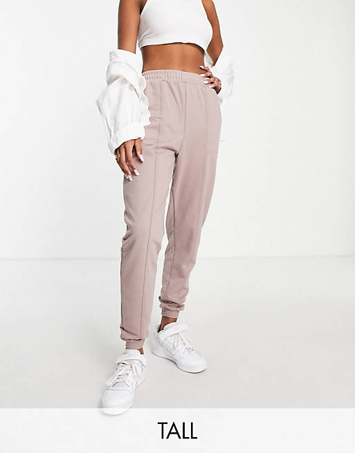 Threadbare Tall panelled joggers in taupe