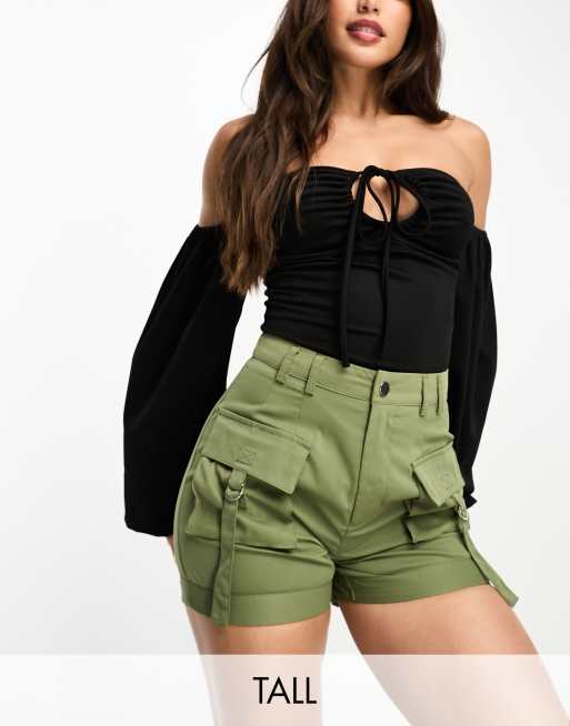 Threadbare Tall - Short utilitaire - Kaki
