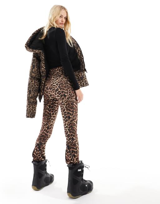 Threadbare Tall Ski trousers in leopard print