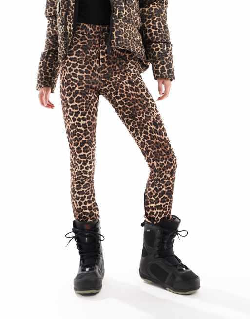 Threadbare Tall Ski trousers in leopard print