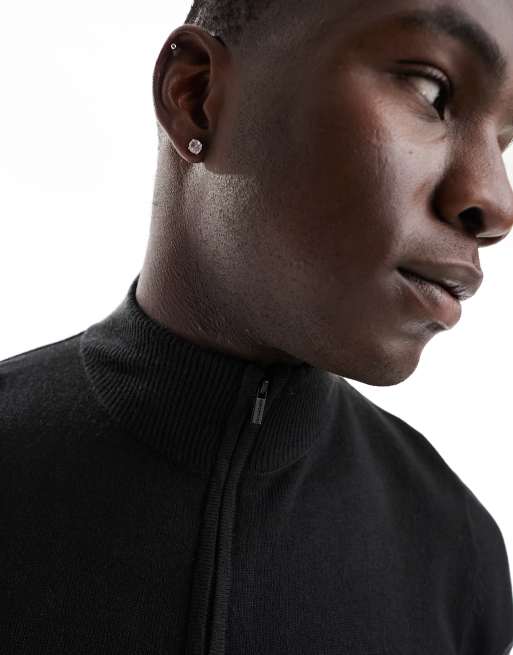 Black zip up discount turtleneck