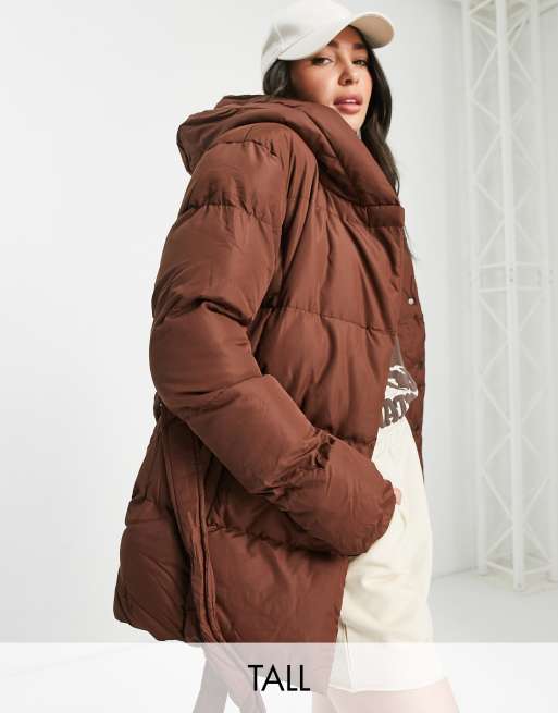 Threadbare stanley belted discount puffer coat with hood