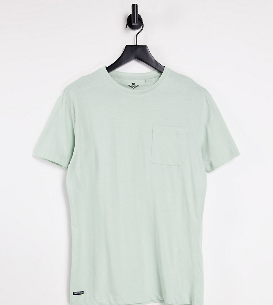 Threadbare Tall - T-shirt met korte mouwen in saliegroen-Meerkleurig