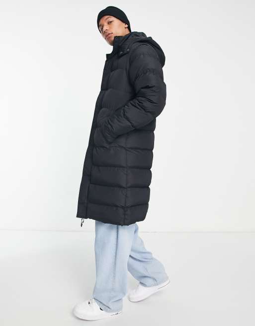 ASOS DESIGN longline puffer vest in stone