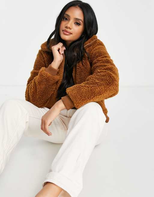 Tan teddy bear clearance jacket