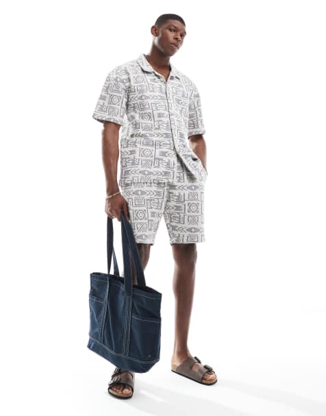 Threadbare textured pattern print set - view 1
