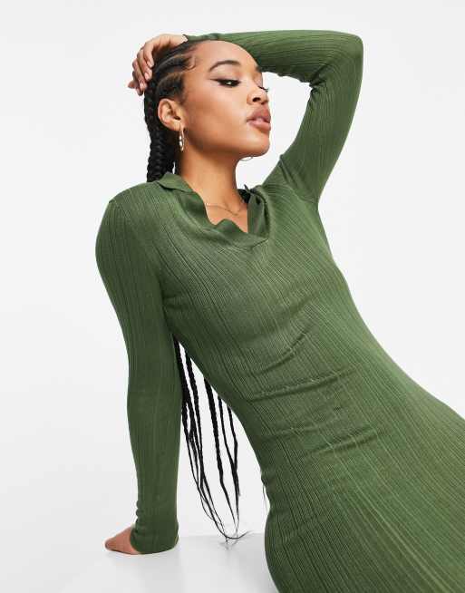 green emerald velvet dress Turtleneck Long Sleeve Slit Sweater Dress – Effortless Fashion Boutique main image 0