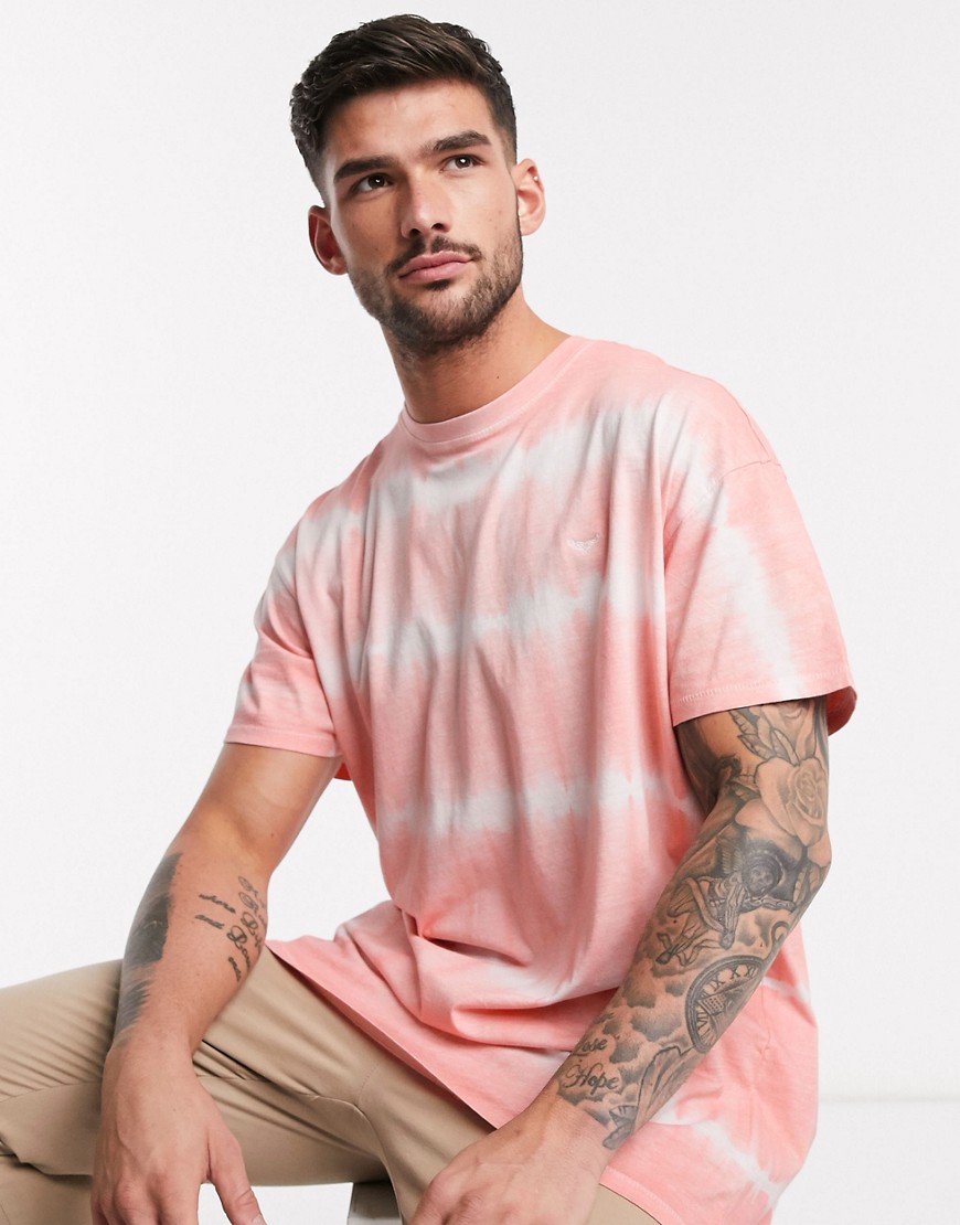 Threadbare tie dye oversized t-shirt-Pink