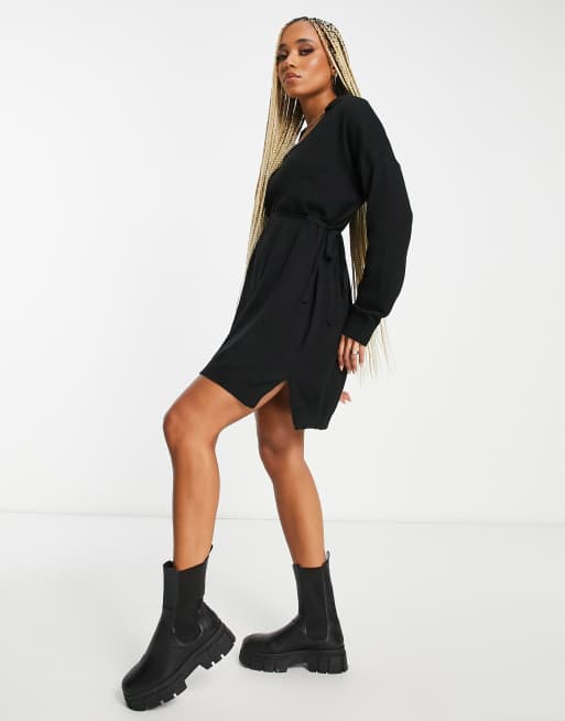 Drawstring store sweater dress