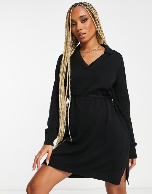 Drawstring sweater hot sale dress