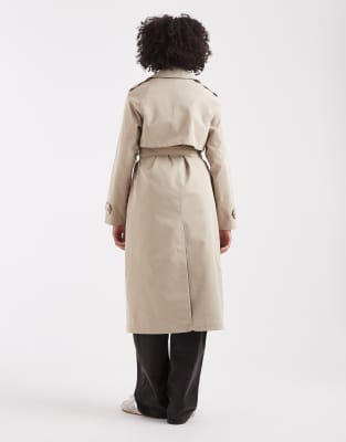 Threadbare Trench Coat In Neutral
