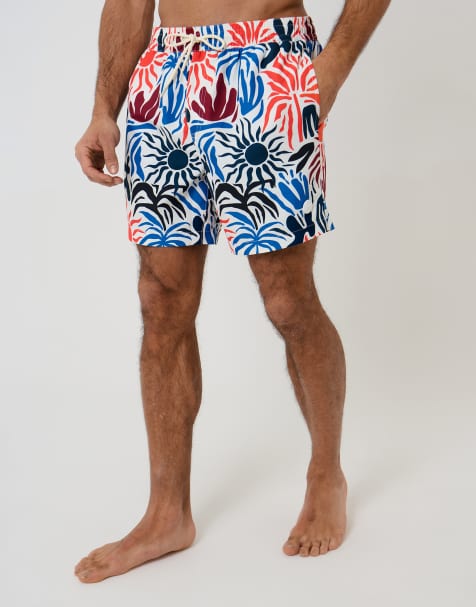 Threadbare Tropical print quick dry swim shorts in multi - view 1