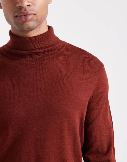 Threadbare turtle neck sweater in burgundy, 5 of 5