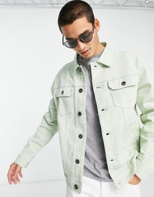 Threadbare twill jacket in sage green