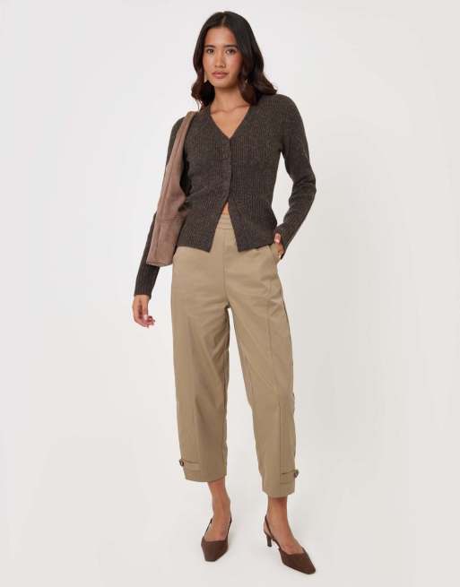Threadbare V neck knitted cardigan in chocolate brown, 4 of 5